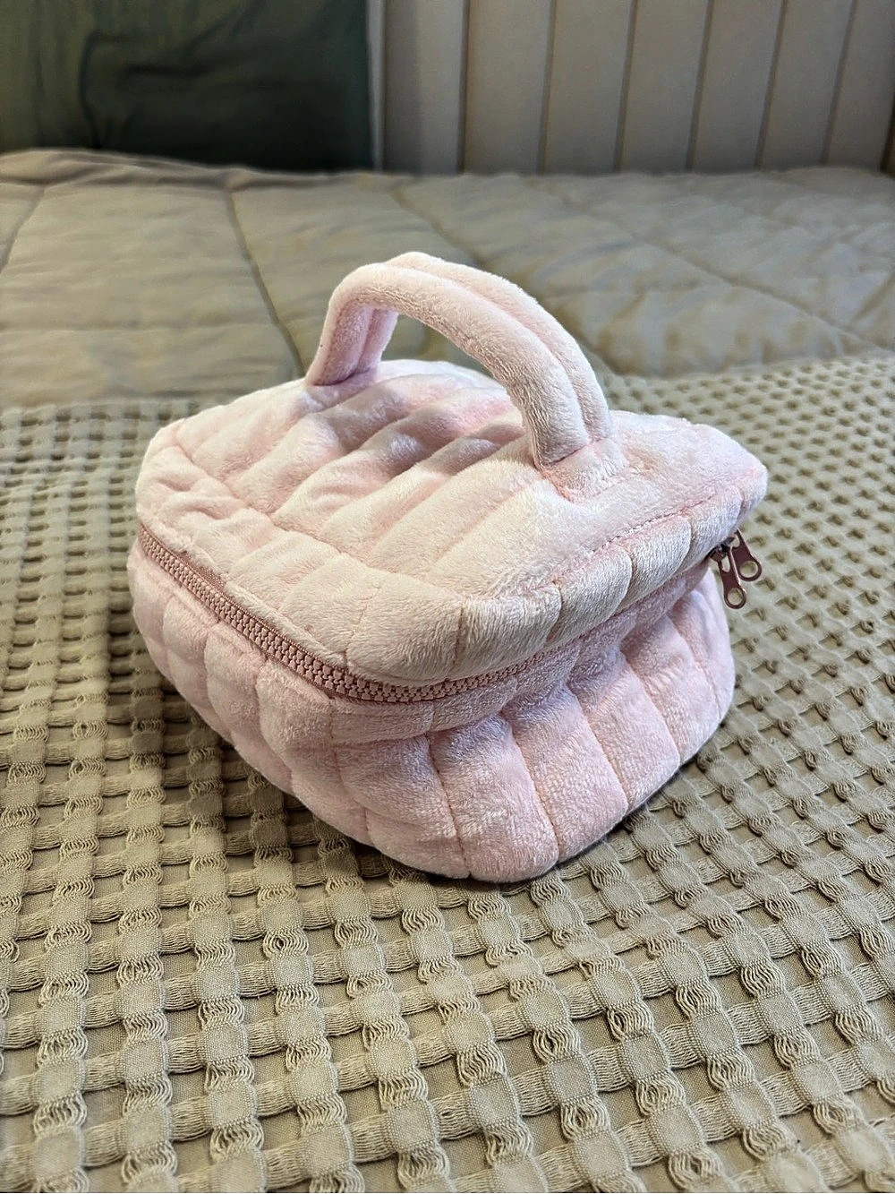 Beyond Scrunchies Small Vanity Bag - Birthday Pink